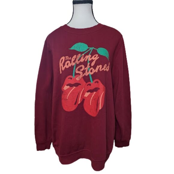 the Rolling Stones Tops - The Rolling Stones Cherry Graphic Sweatshirt – Size XL (Unisex Fit)